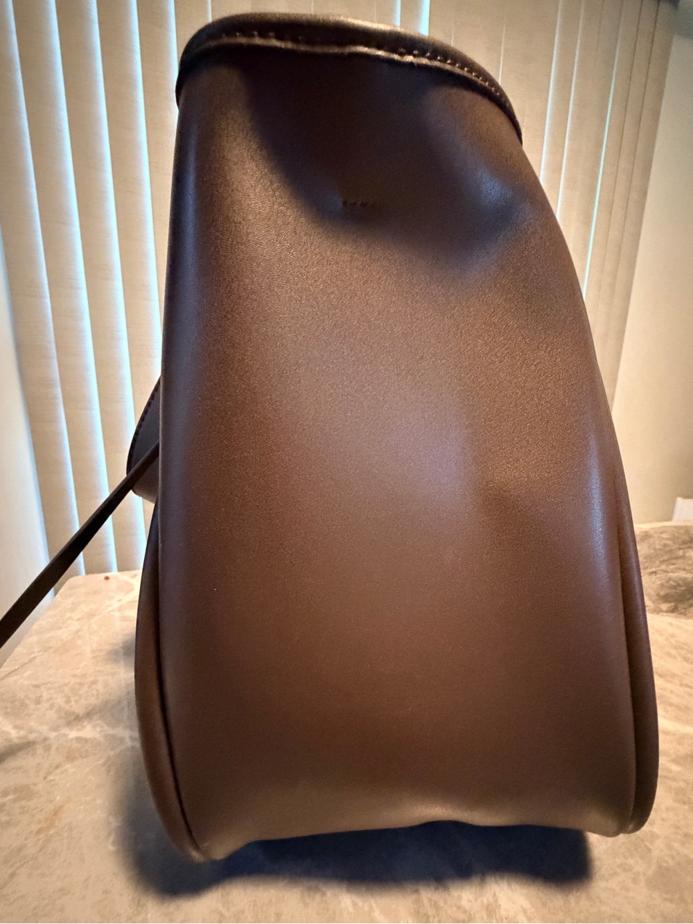 CHARLES & KEITH Lyla Tubular Slouchy Tote Bag - Espresso Brown - Like New - Picture 6 of 8